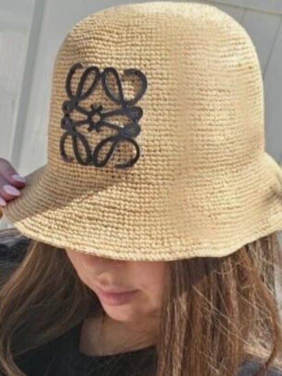 Loewe Beach Straw Hat black